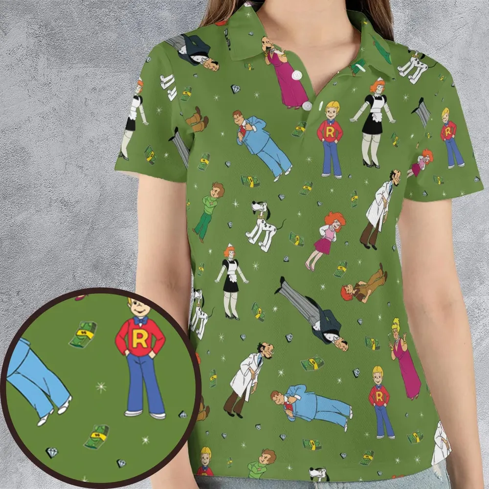 Money Comes To Me Easily Richie Rich AOP Men/Women Polo Shirt - 4