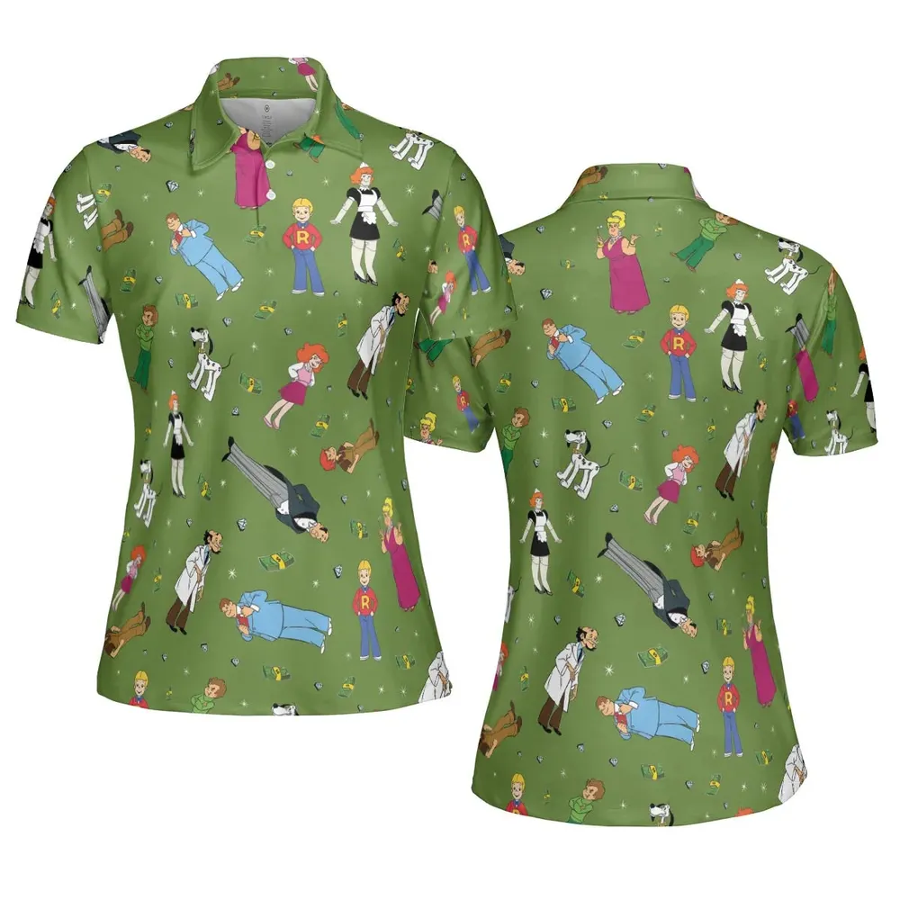 Money Comes To Me Easily Richie Rich AOP Men/Women Polo Shirt - 5