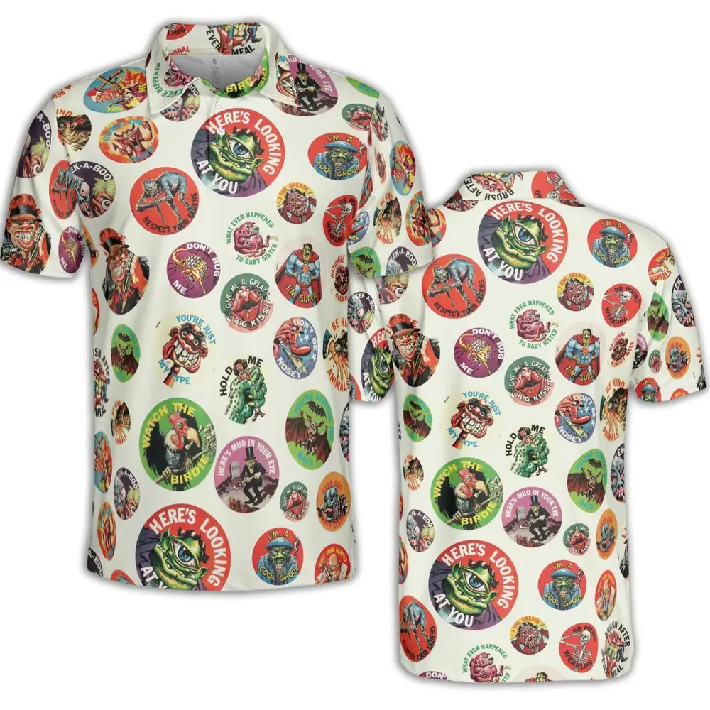 Nostalgic Memories Ugly Buttons AOP Men/Women Polo Shirt - 2