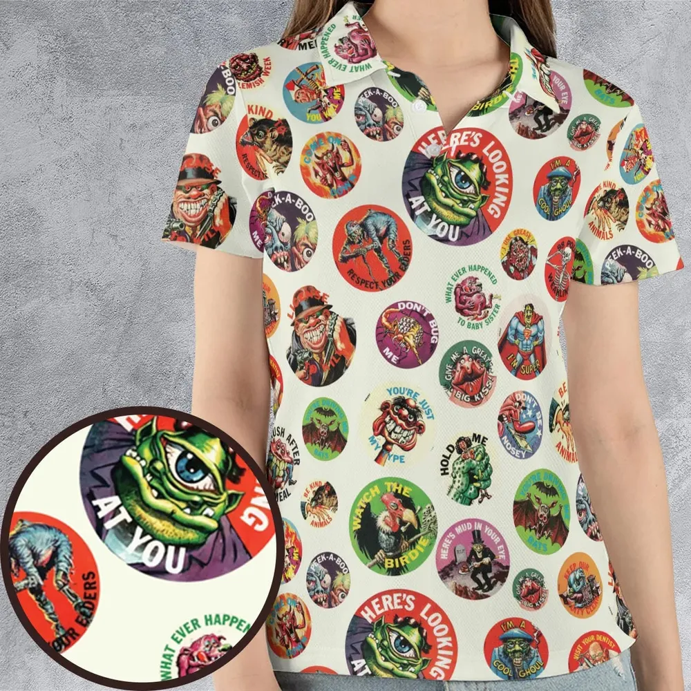 Nostalgic Memories Ugly Buttons AOP Men/Women Polo Shirt - 4