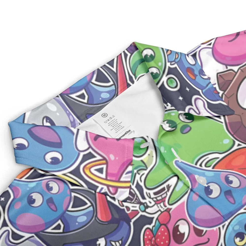 Slimes Dragon Quest AOP Men/Women Polo Shirt - 3