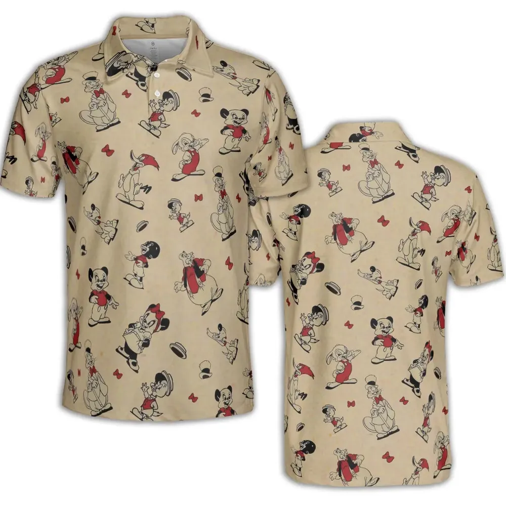 Walter Lantz's Famous Movie Characters AOP Men/Women Polo Shirt - 2