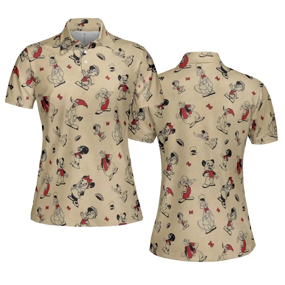 Walter Lantz's Famous Movie Characters AOP Men/Women Polo Shirt - 5