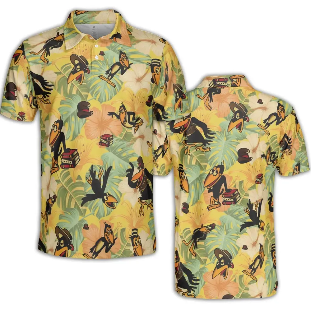 Bird Of A Feather Heckle And Jeckle AOP Men/Women Polo Shirt - 2