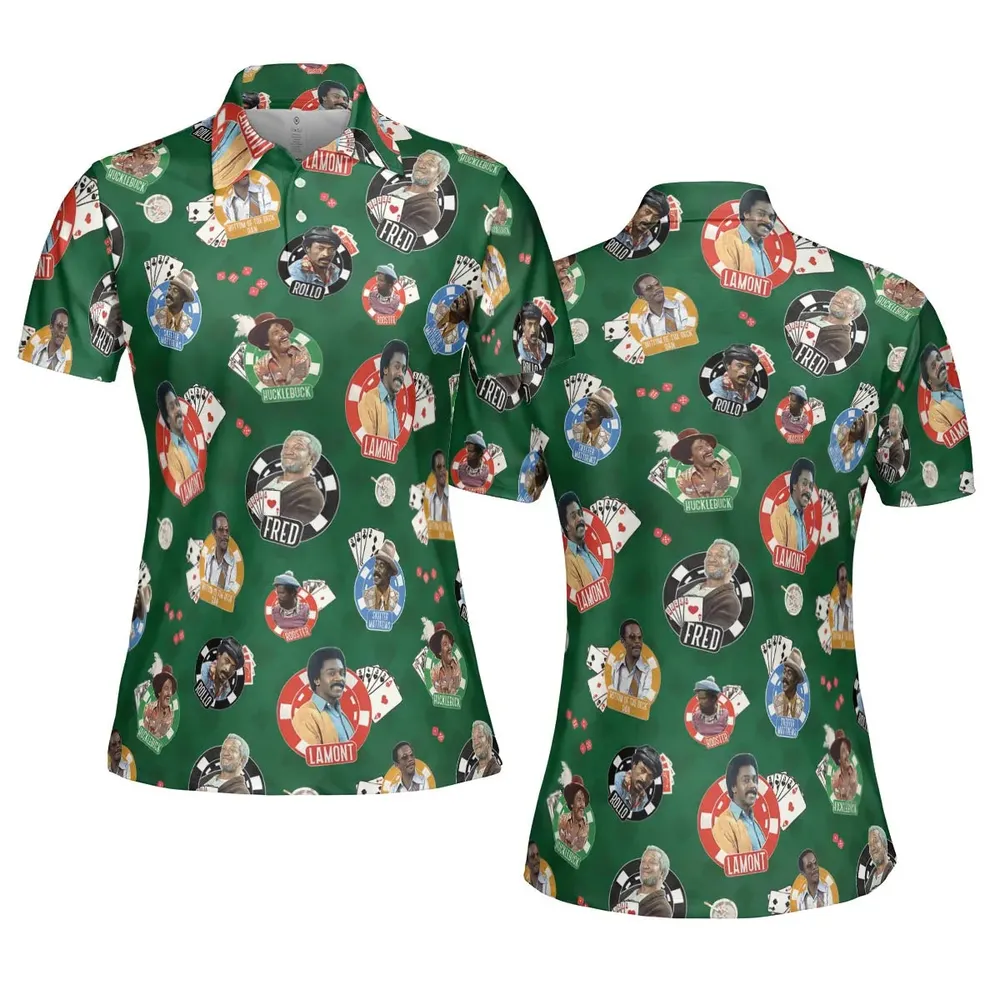 The Card Sharps Sanford and Son AOP Men/Women Polo Shirt - 5