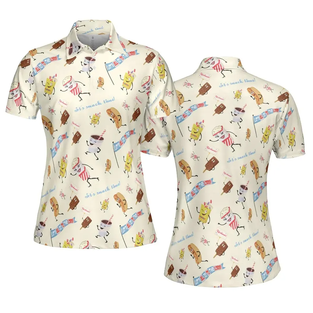 Let's All Go To The Lobby Retro Cartoon AOP Men/Women Polo Shirt - 5