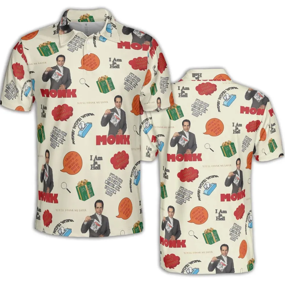 Here’s What Happened Monk AOP Men/Women Polo Shirt - 2