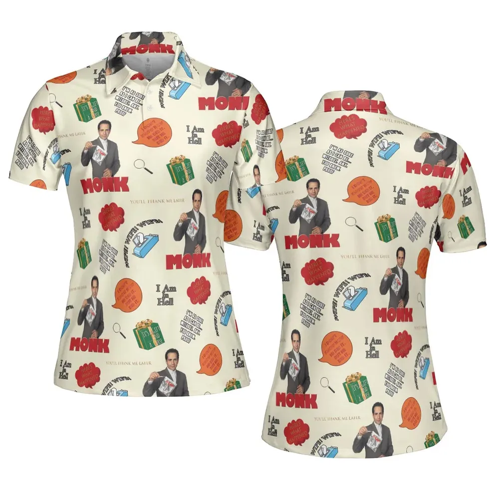 Here’s What Happened Monk AOP Men/Women Polo Shirt - 5