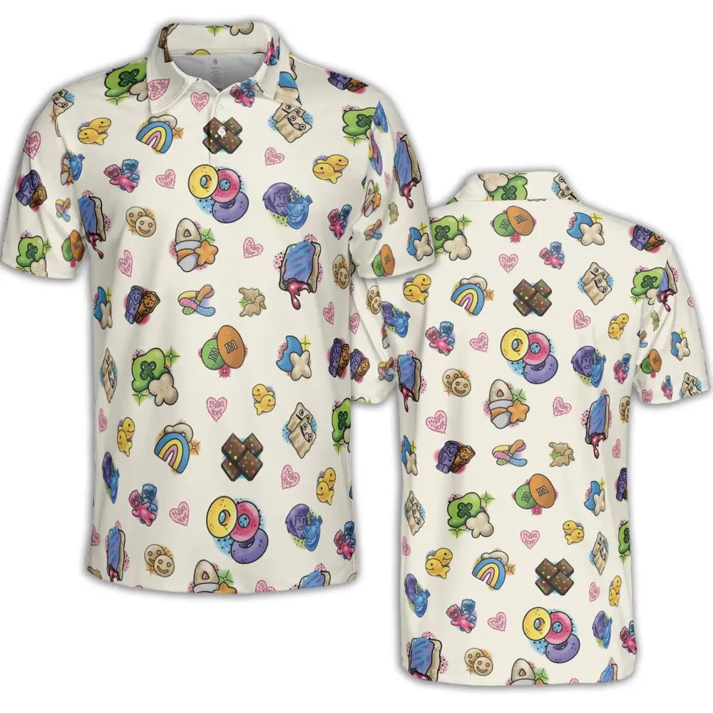 Nostalgic Candy From Your Childhood AOP Men/Women Polo Shirt - 2