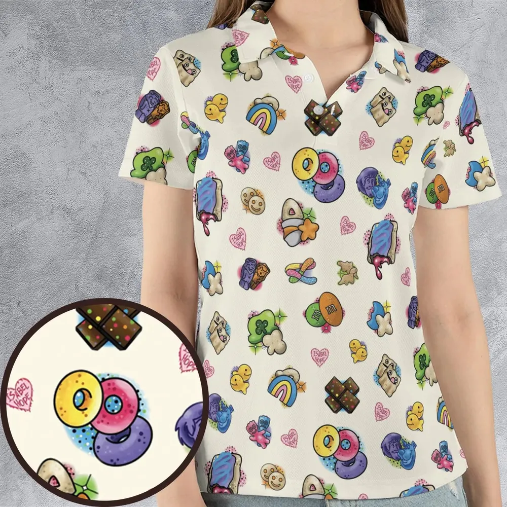Nostalgic Candy From Your Childhood AOP Men/Women Polo Shirt - 4