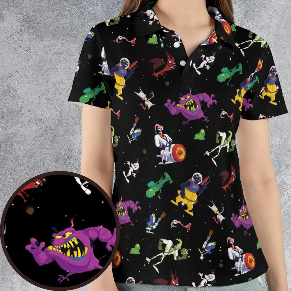 Earthworm Jim And Od Characters AOP Men/Women Polo Shirt - 4