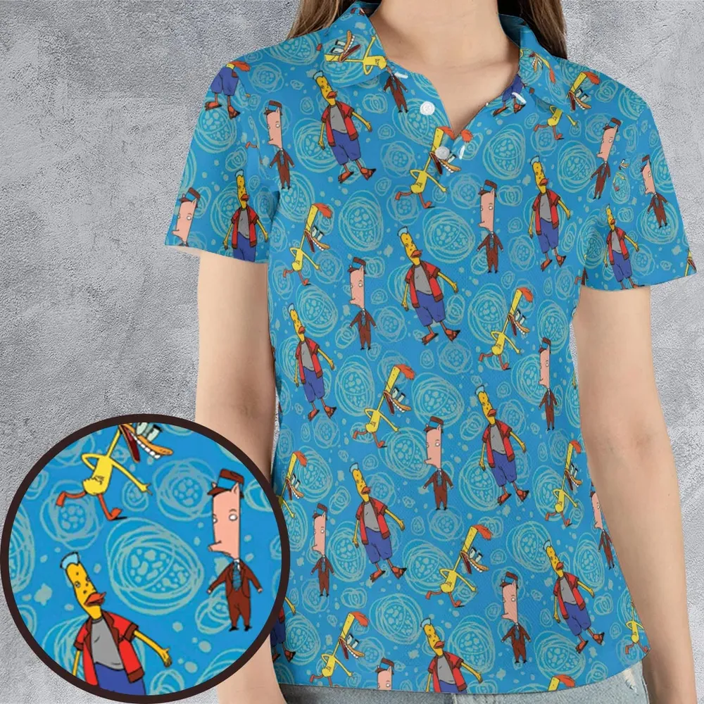 Animated Attitude Duckman AOP Men/Women Polo Shirt - 4