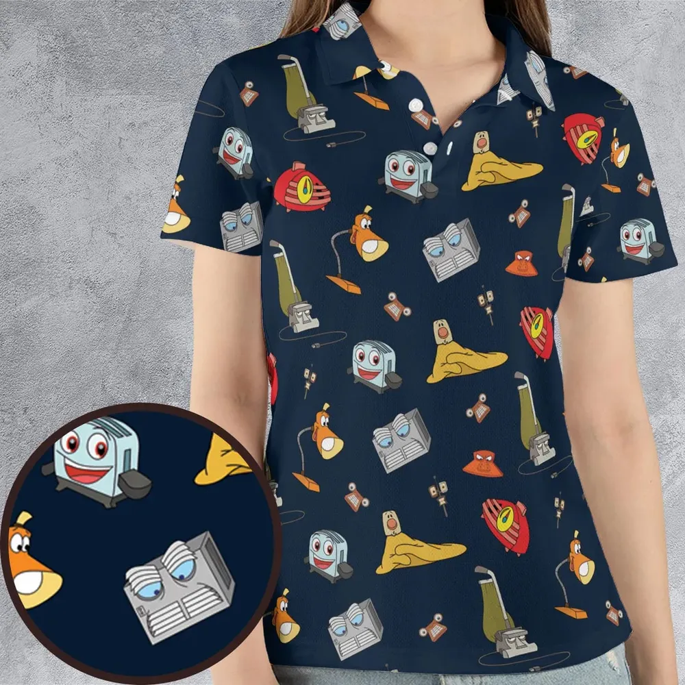Brave Little Appliances The Brave Little Toaster AOP Men/Women Polo Shirt - 4