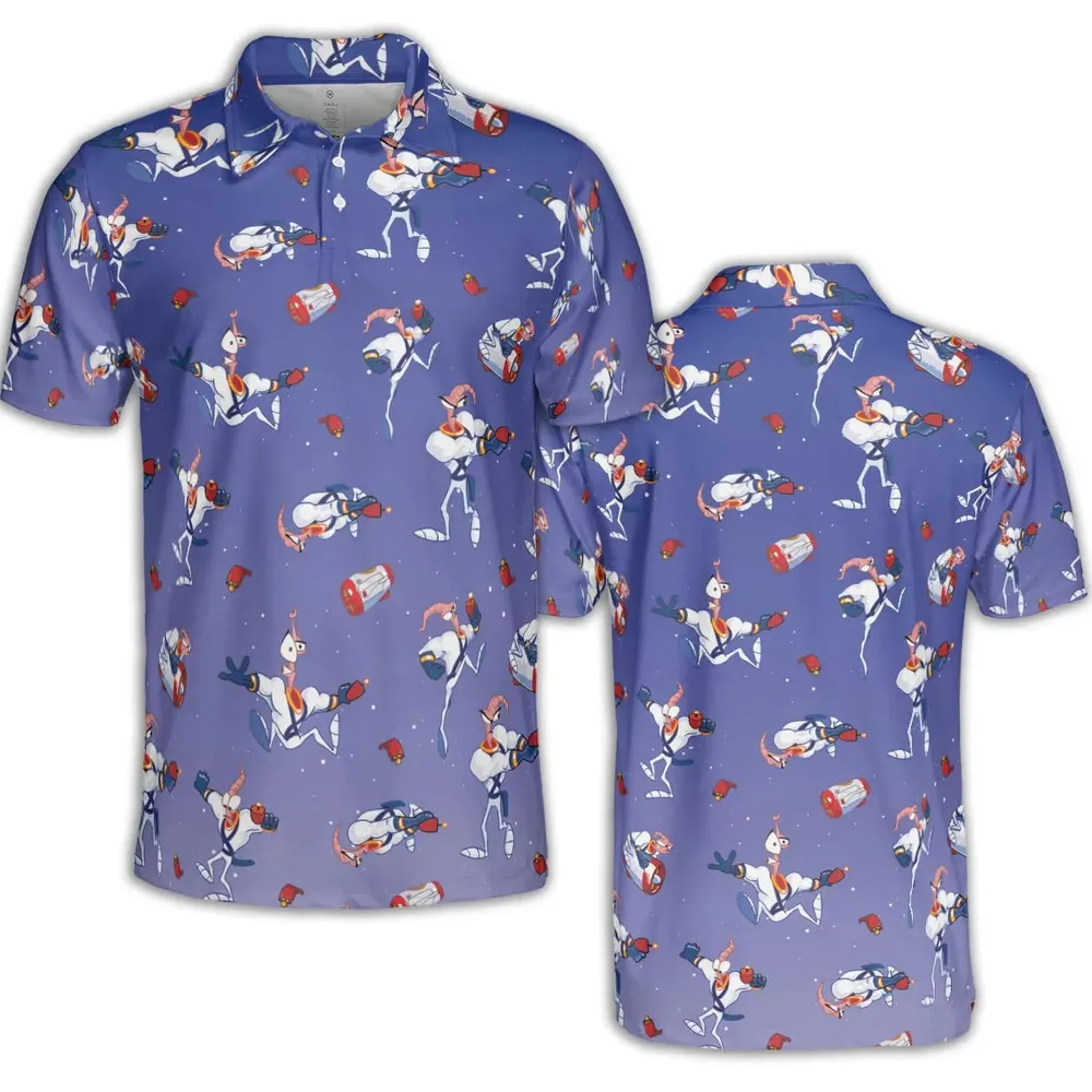 Ungroovy Earthworm Jim AOP Men/Women Polo Shirt - 2