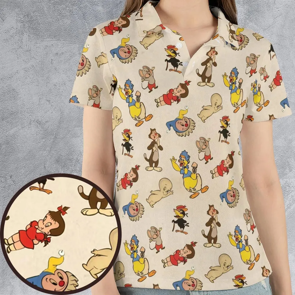 Harvey TV Stars Cartoon Characters AOP Men/Women Polo Shirt - 4