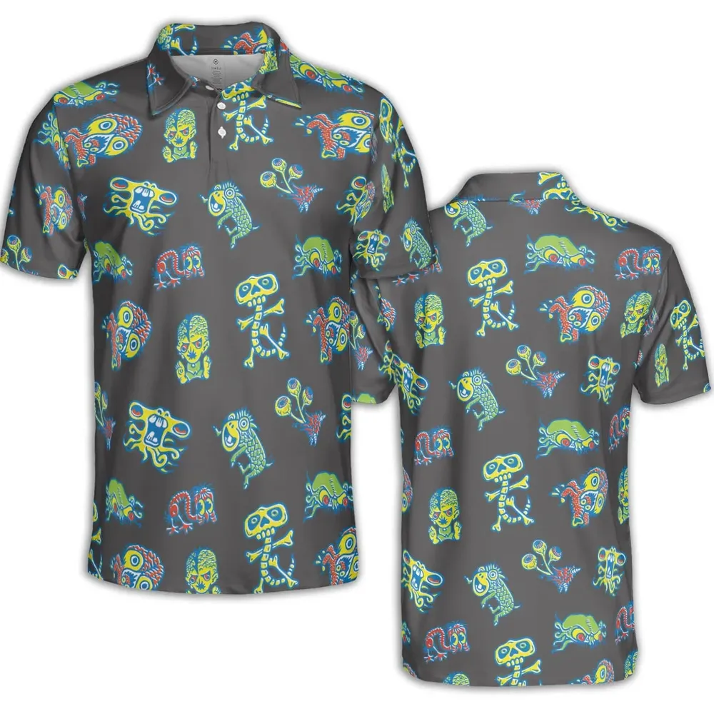 How To Use Monster Tatoos AOP Men/Women Polo Shirt - 2