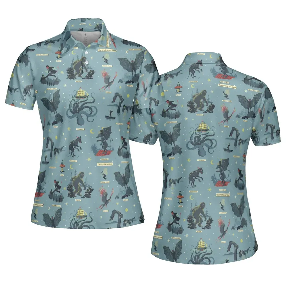 Paranormal Creatures AOP Men/Women Polo Shirt - 5