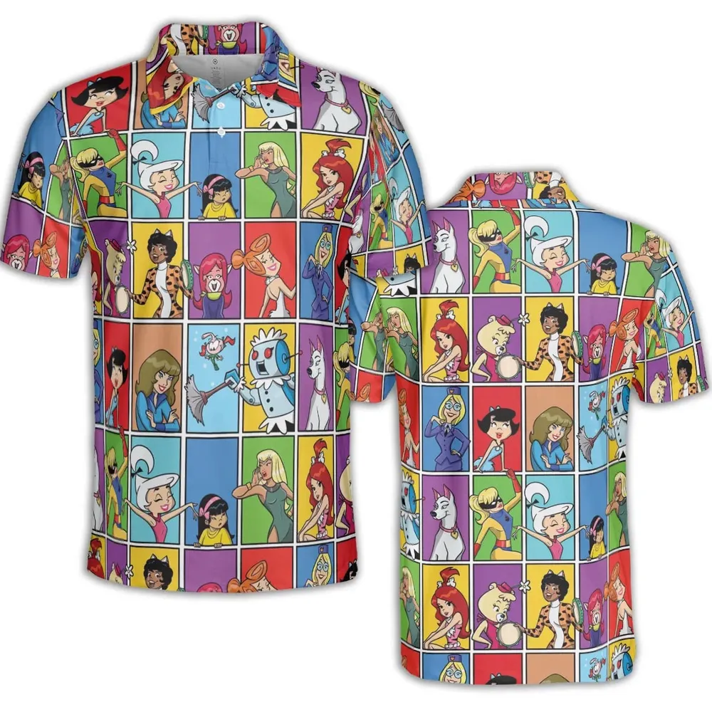 The women of Hanna Barbera AOP Men/Women Polo Shirt - 2