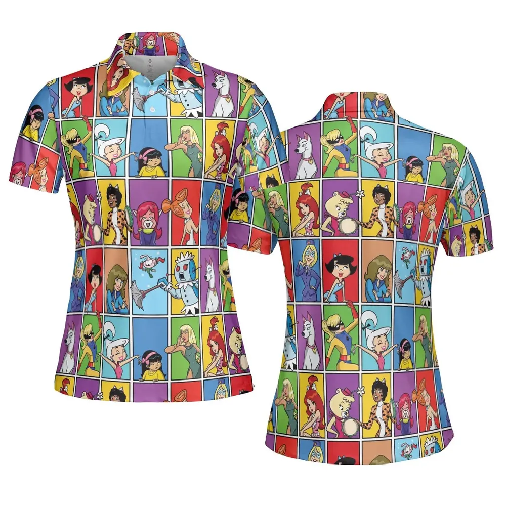 The women of Hanna Barbera AOP Men/Women Polo Shirt - 5