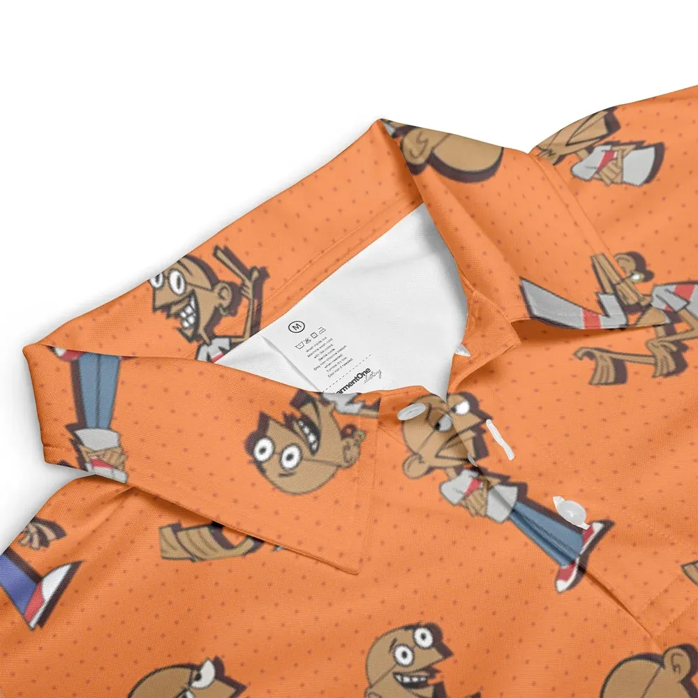 Gandhi On Repeat Clone High AOP Men/Women Polo Shirt - 3