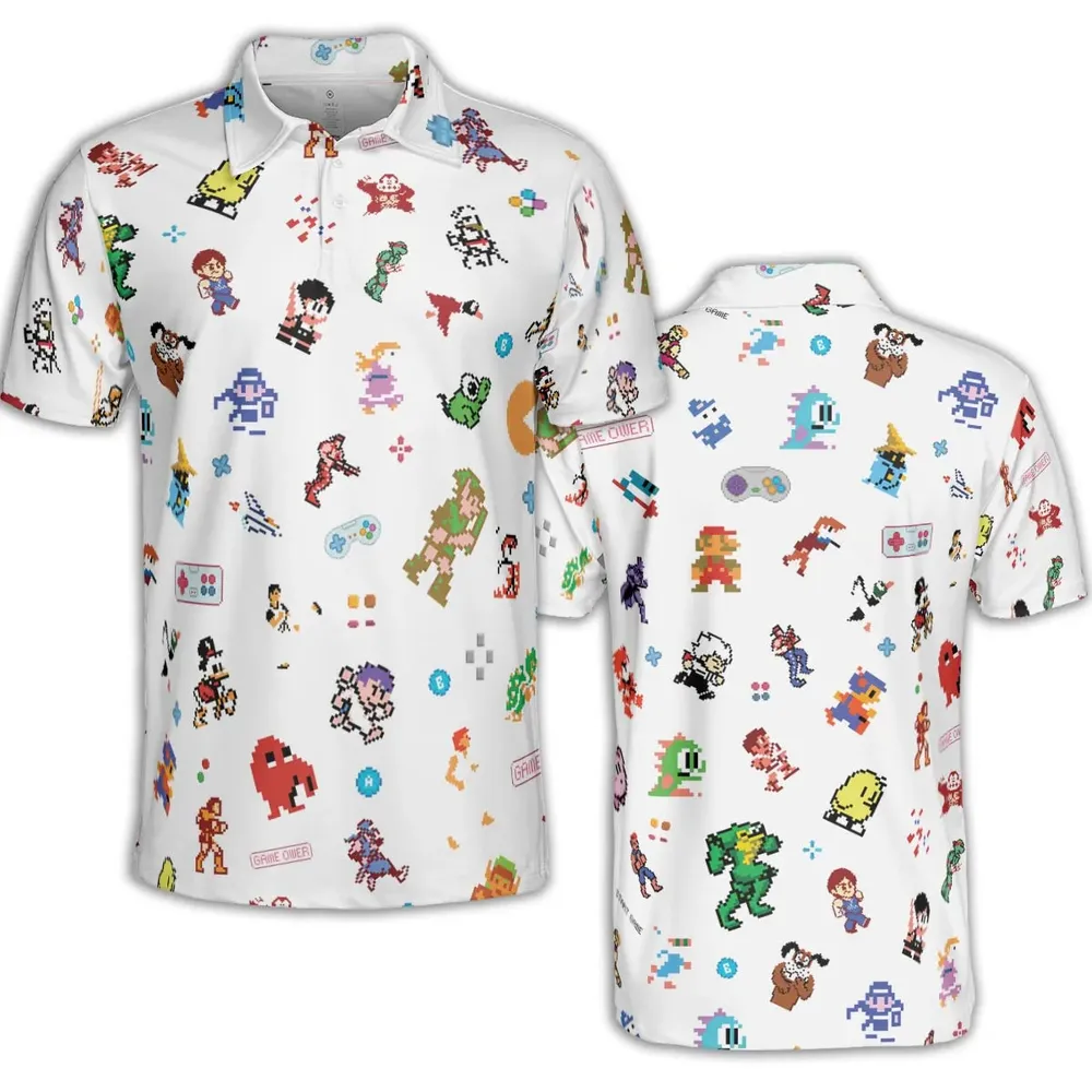 Iconic Video Game Characters AOP Men/Women Polo Shirt - 2