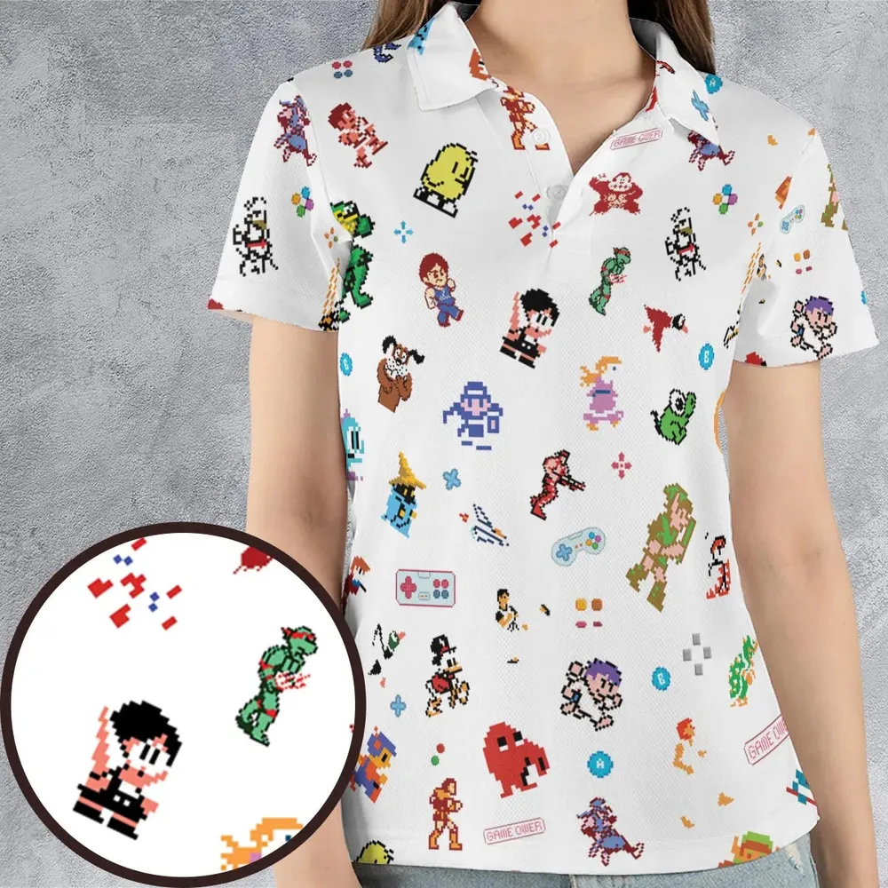 Iconic Video Game Characters AOP Men/Women Polo Shirt - 4