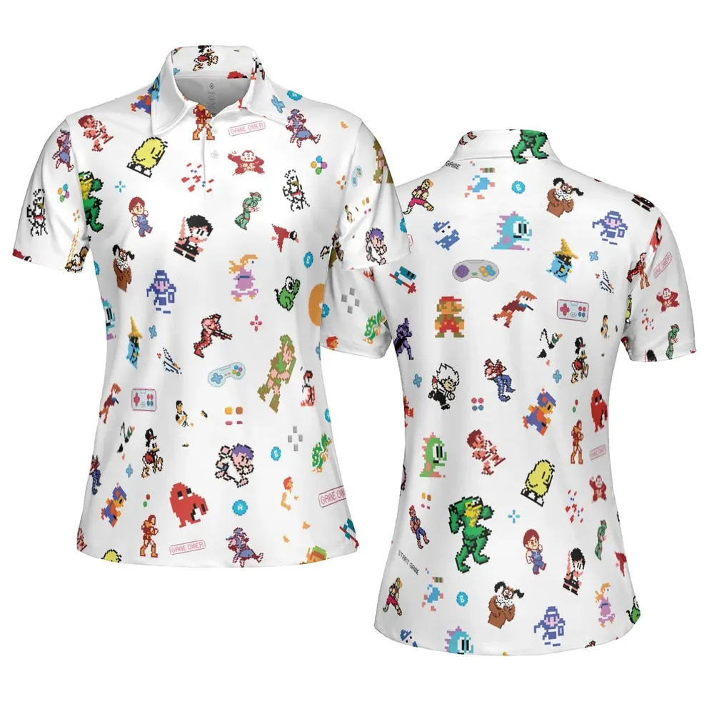 Iconic Video Game Characters AOP Men/Women Polo Shirt - 5
