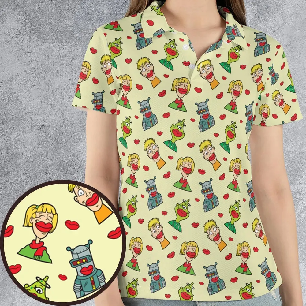 Wack-O-Wax Wax Lips AOP Men/Women Polo Shirt - 4