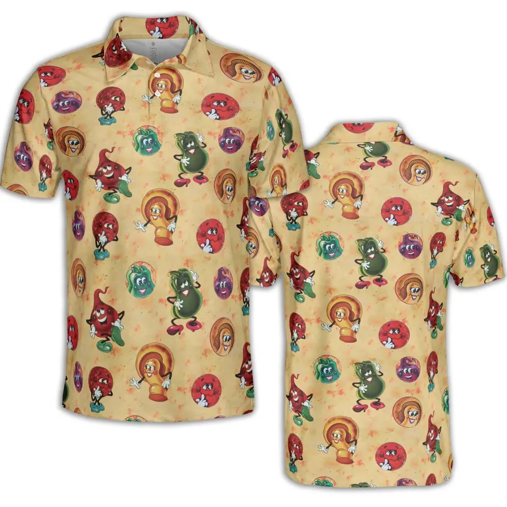 Old Board Game Pizza Party AOP Men/Women Polo Shirt - 2