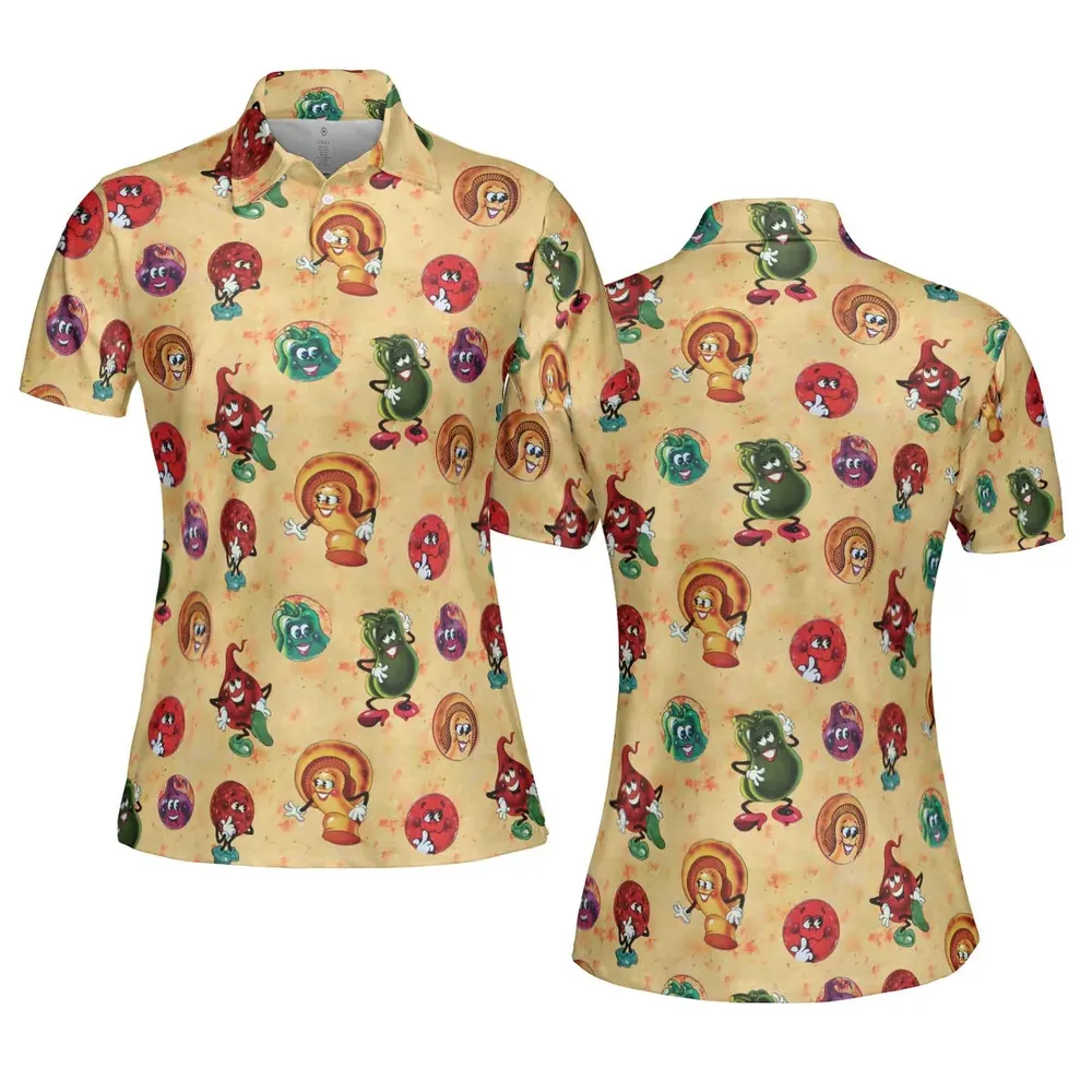 Old Board Game Pizza Party AOP Men/Women Polo Shirt - 5