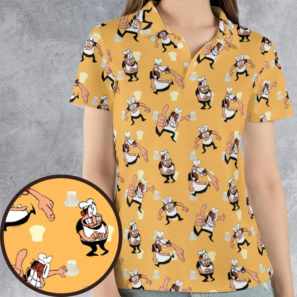 Peppino Sprites Pizza Tower AOP Men/Women Polo Shirt - 4