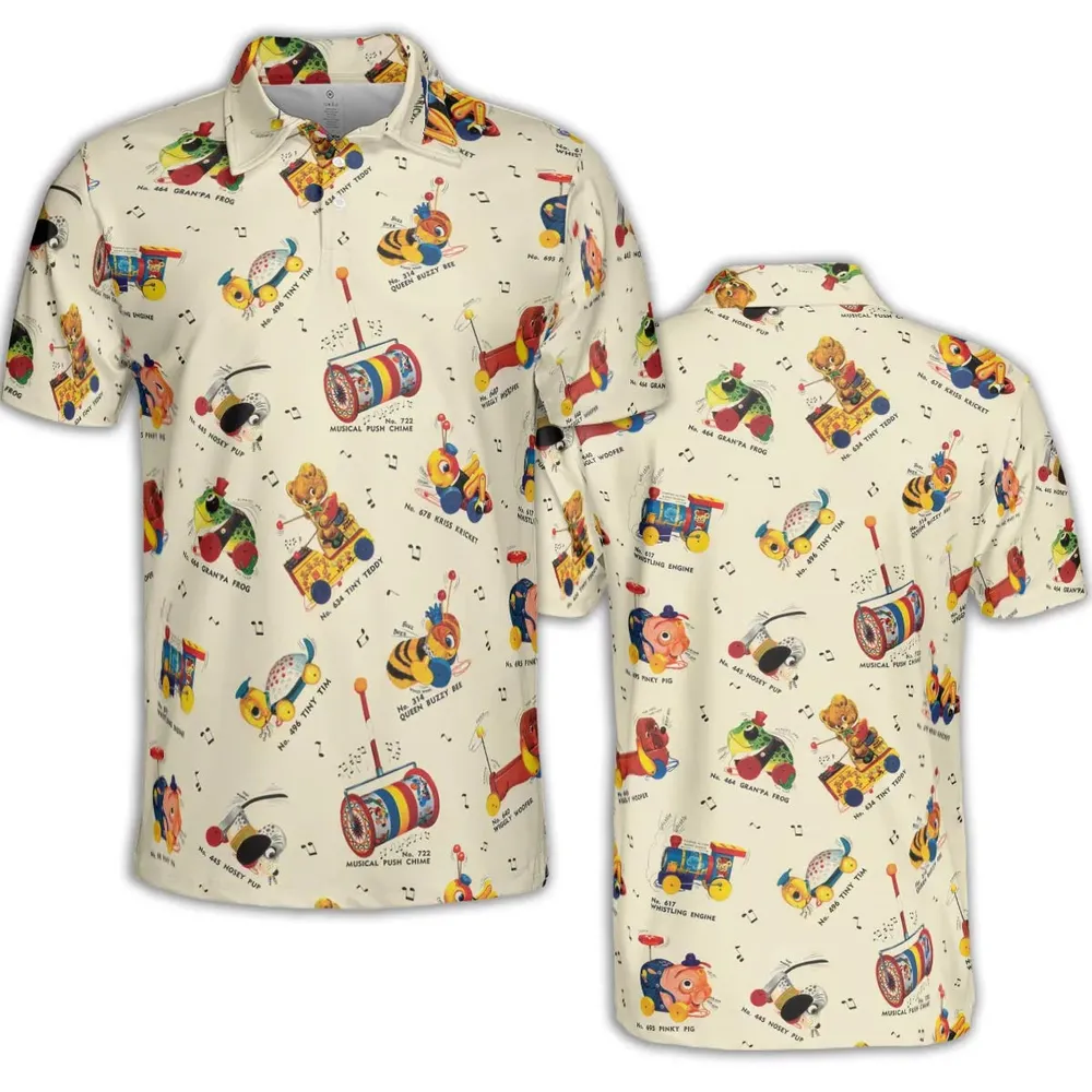 Vintage FP Toys AOP Men/Women Polo Shirt - 2