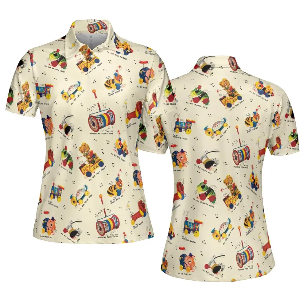 Vintage FP Toys AOP Men/Women Polo Shirt - 5