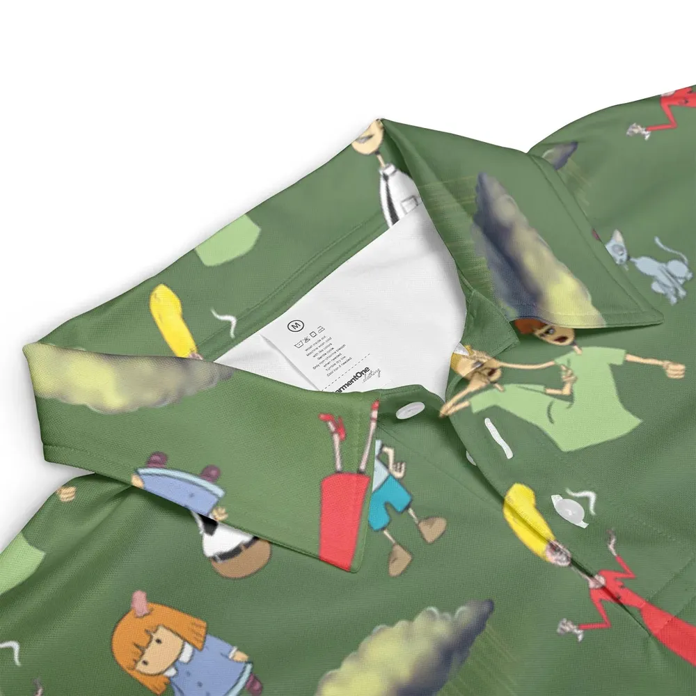 The Oblongs Retro TV Show AOP Men/Women Polo Shirt - 3