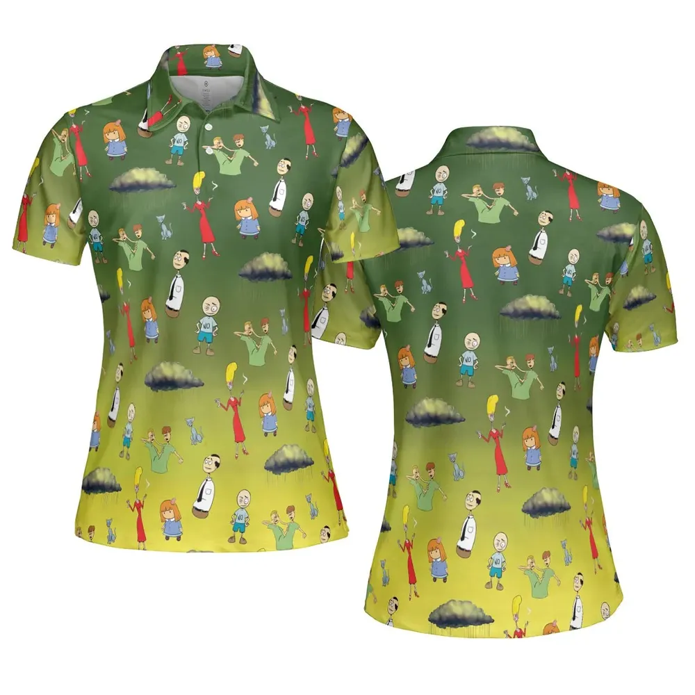 The Oblongs Retro TV Show AOP Men/Women Polo Shirt - 5