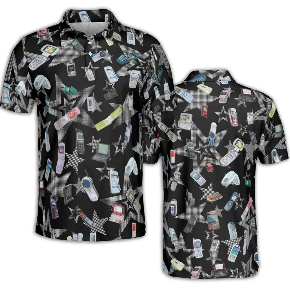Retro Futurism AOP Men/Women Polo Shirt - 2