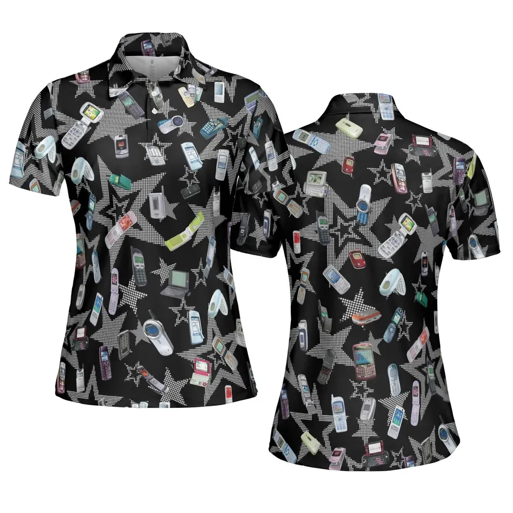 Retro Futurism AOP Men/Women Polo Shirt - 5