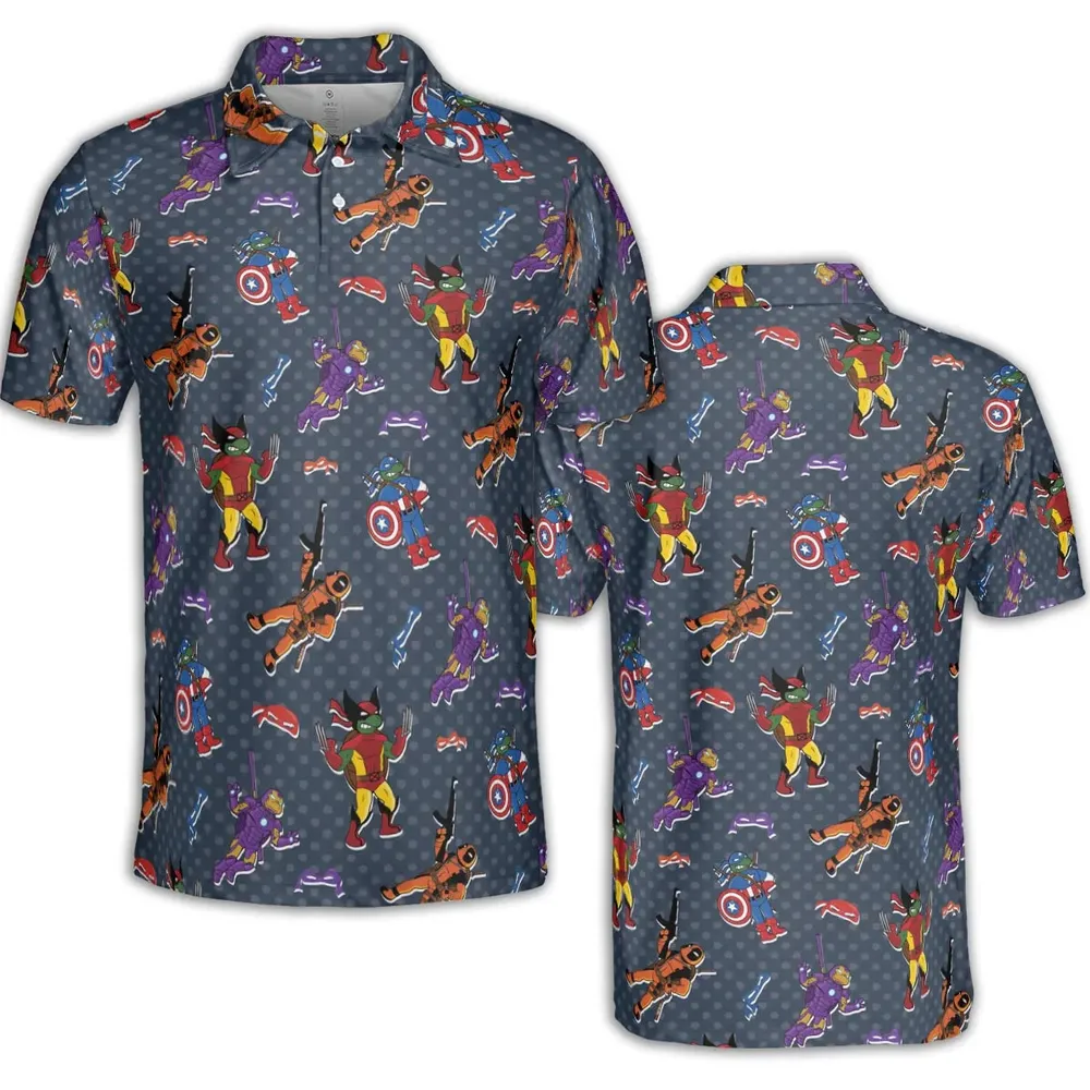 Super Turtles TMNT AOP Men/Women Polo Shirt - 2