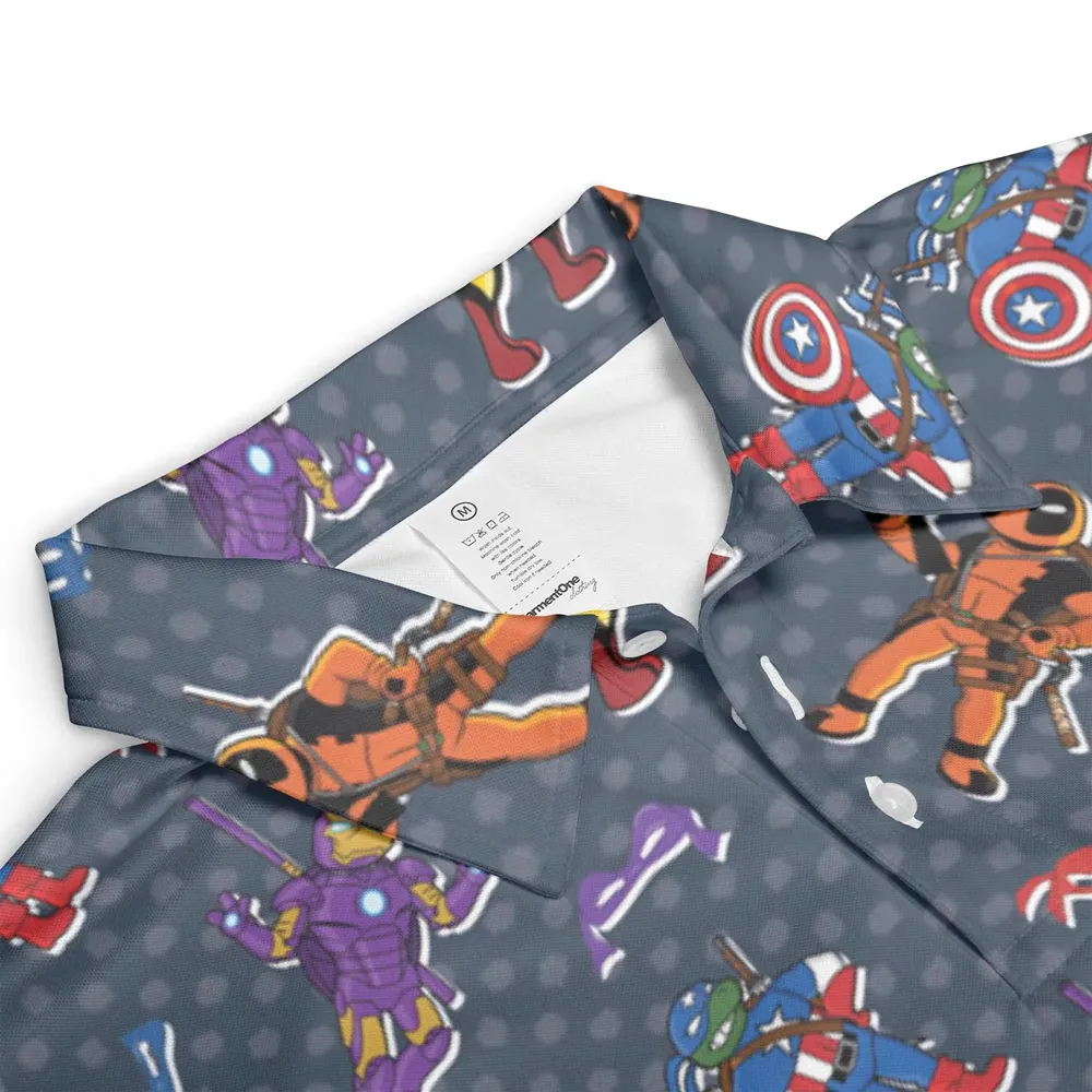 Super Turtles TMNT AOP Men/Women Polo Shirt - 3