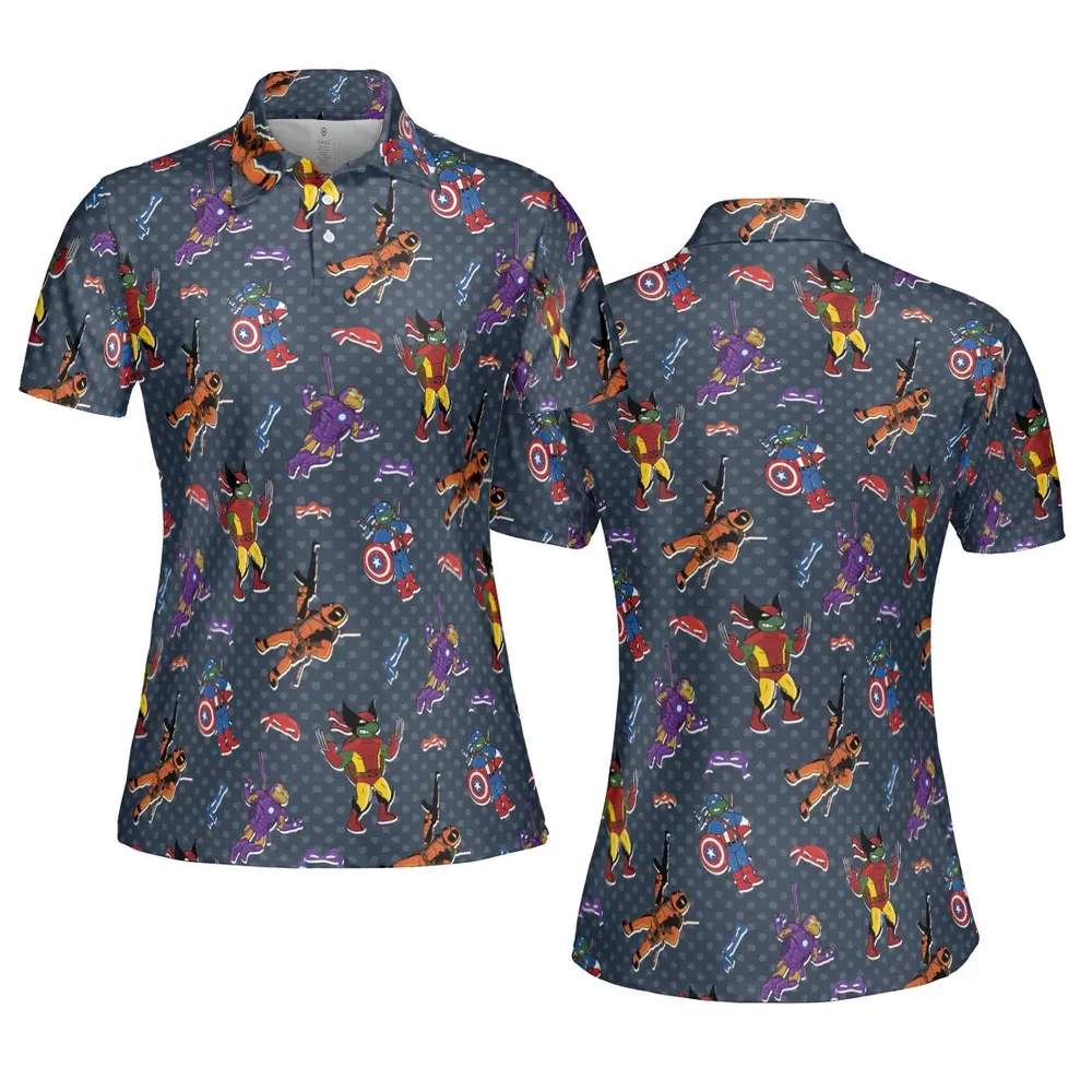 Super Turtles TMNT AOP Men/Women Polo Shirt - 5