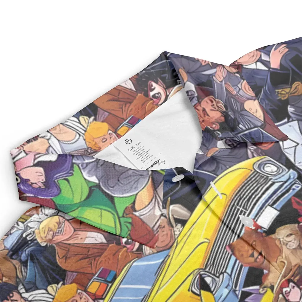 All-Genre Cartoon Mashup AOP Men/Women Polo Shirt - 3