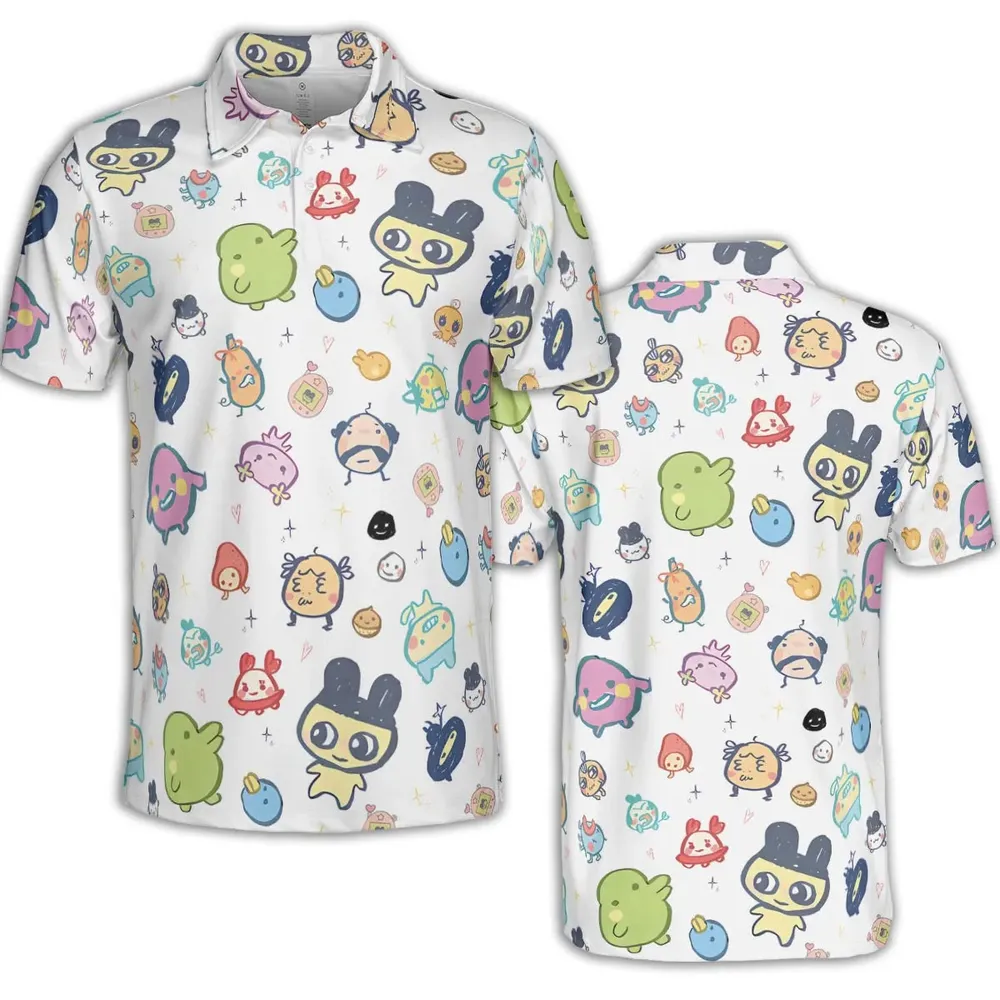 Digital Pets Tamagotchi AOP Men/Women Polo Shirt - 2