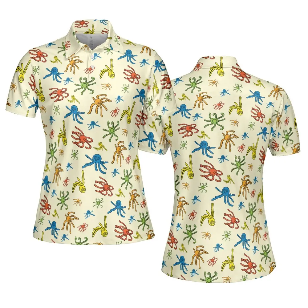 Walks Creeps Tumbles Wacky Wallwalkers AOP Men/Women Polo Shirt - 5