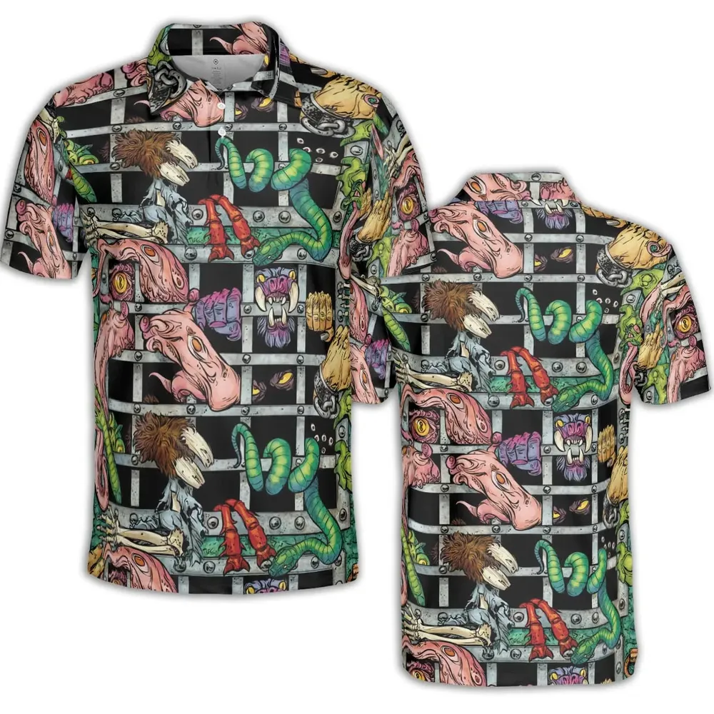 Castle Grayskull Dungeon He-man And The Masters Of The Universe AOP Men/Women Polo Shirt - 2