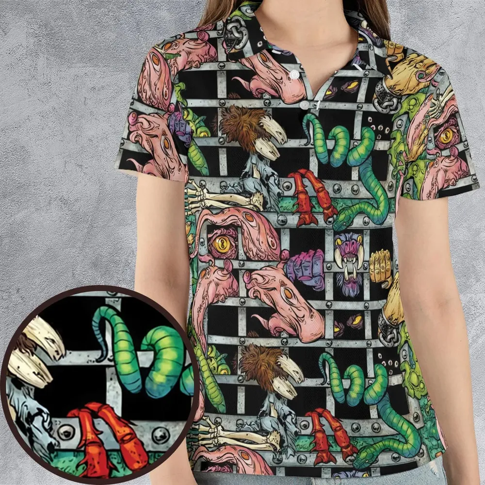 Castle Grayskull Dungeon He-man And The Masters Of The Universe AOP Men/Women Polo Shirt - 4