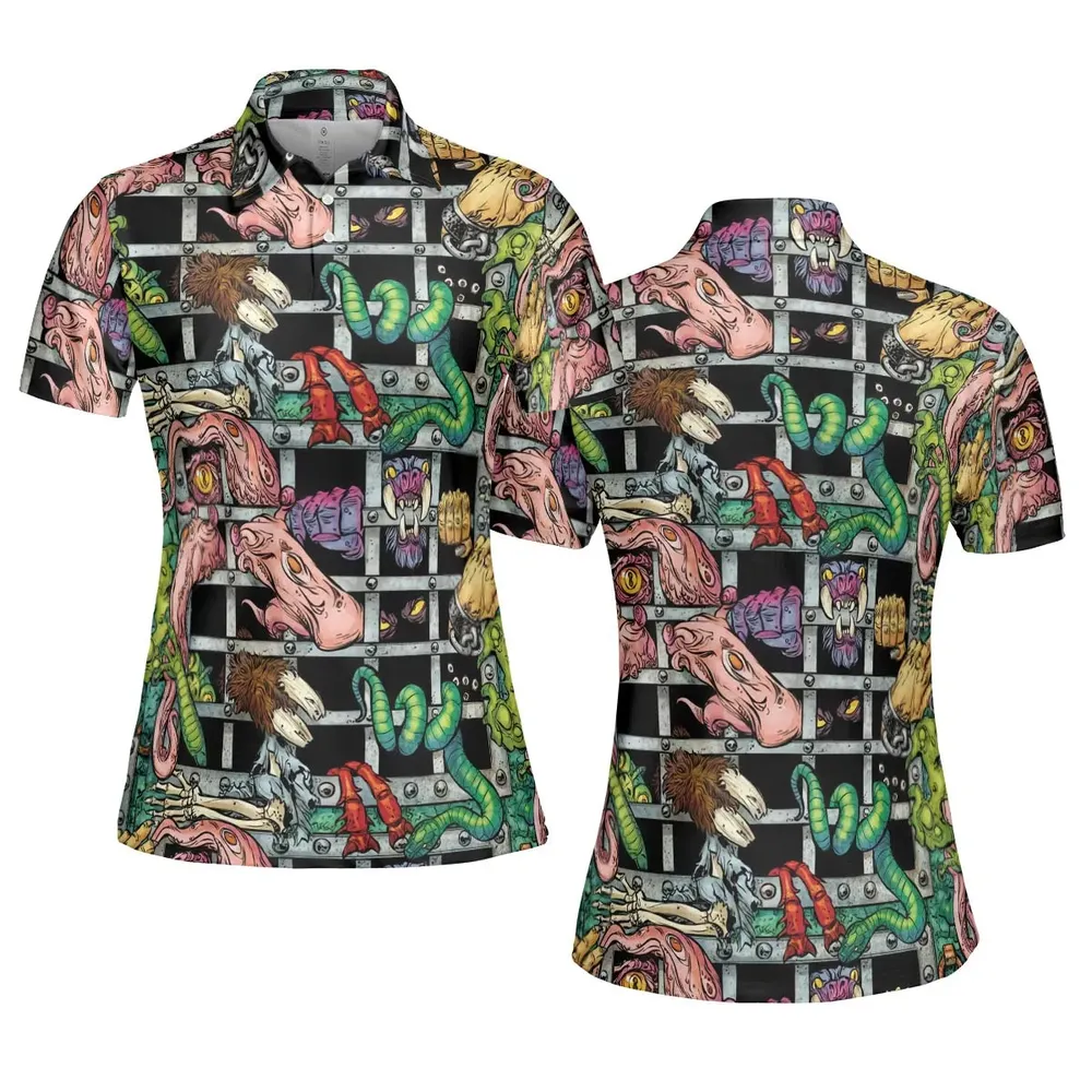 Castle Grayskull Dungeon He-man And The Masters Of The Universe AOP Men/Women Polo Shirt - 5