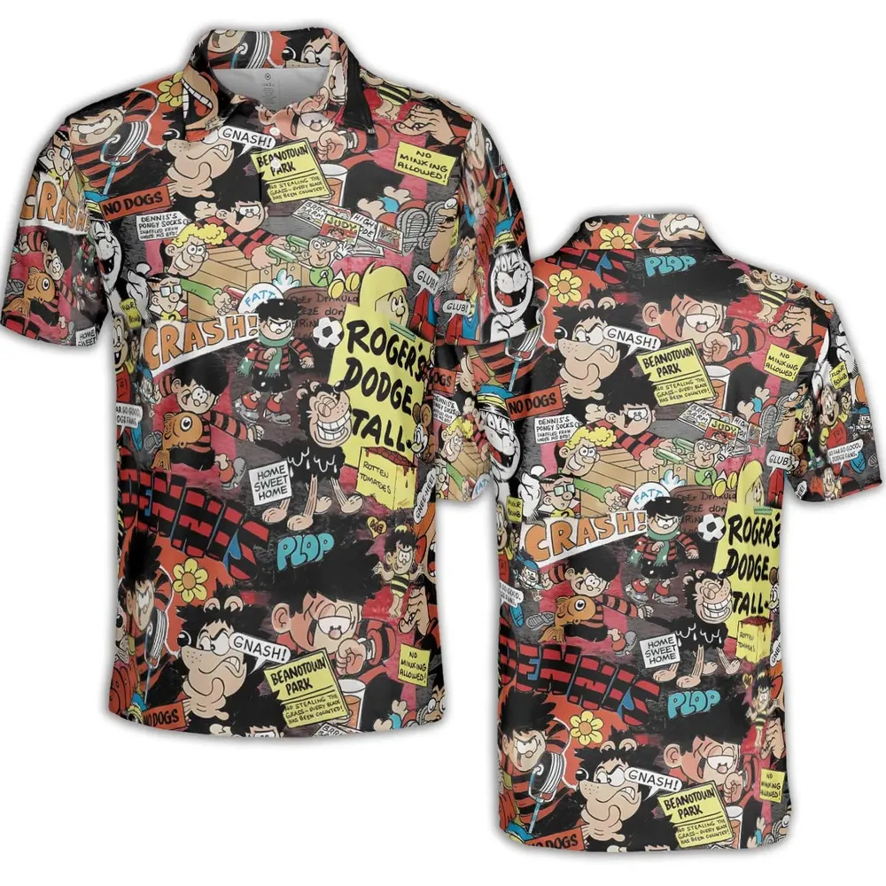 Retro Rebel Beano AOP Men/Women Polo Shirt - 2