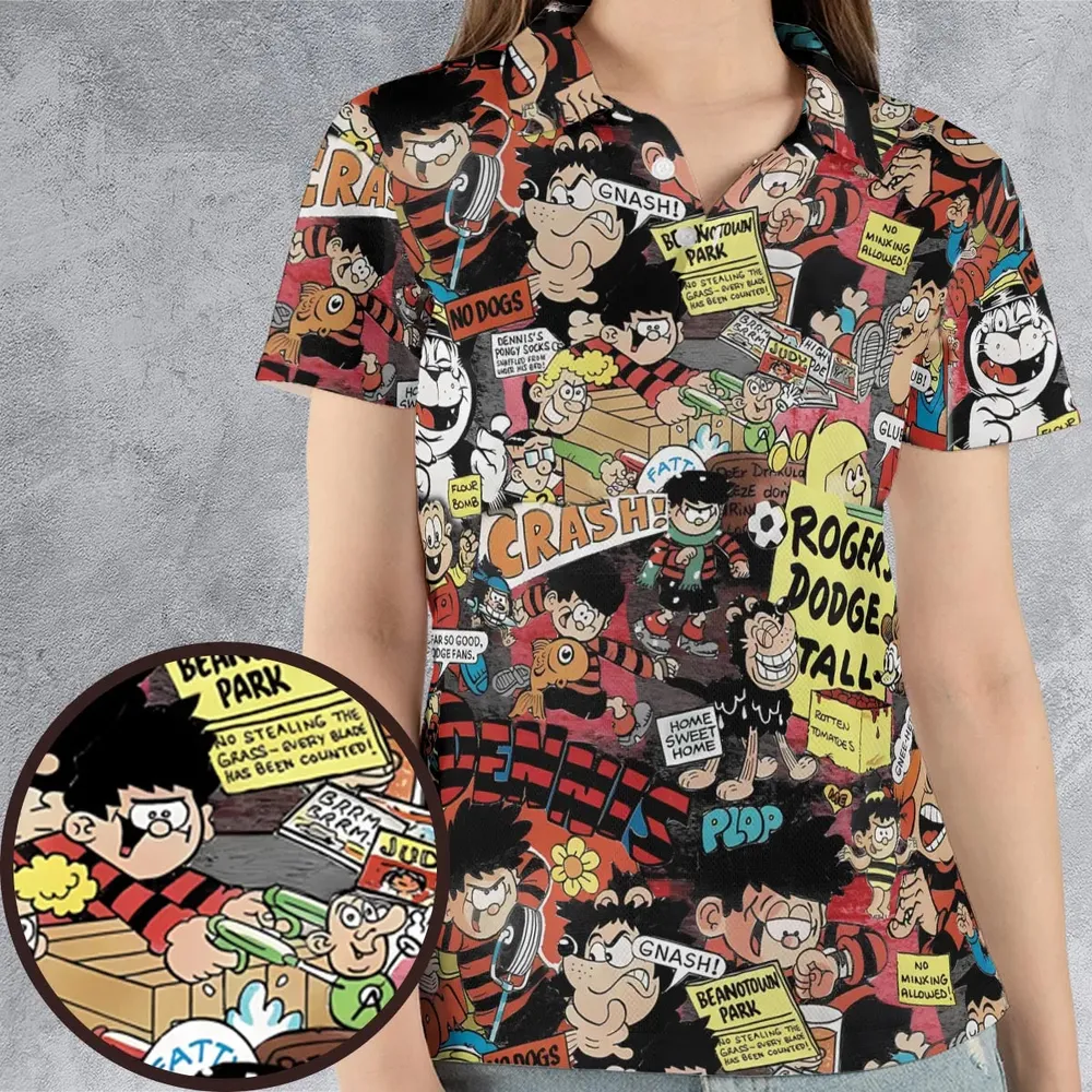 Retro Rebel Beano AOP Men/Women Polo Shirt - 4