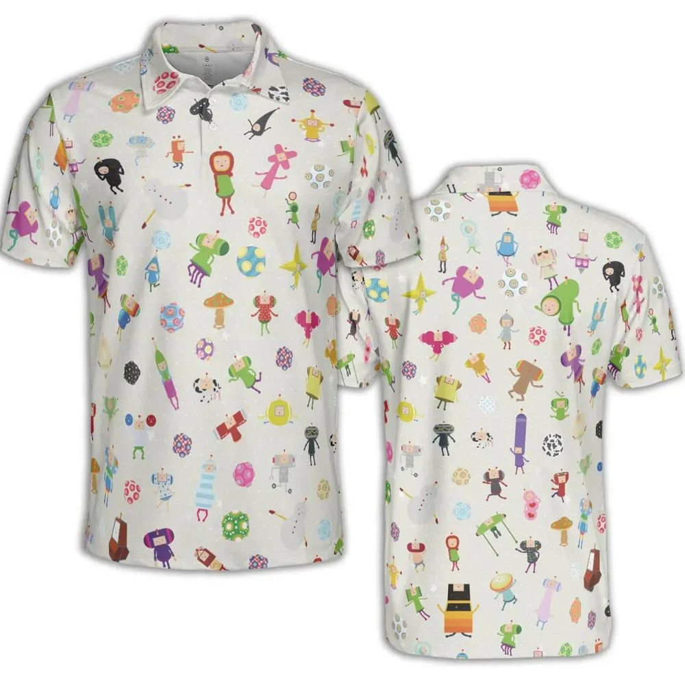 Cute Characters Katamari AOP Men/Women Polo Shirt - 2