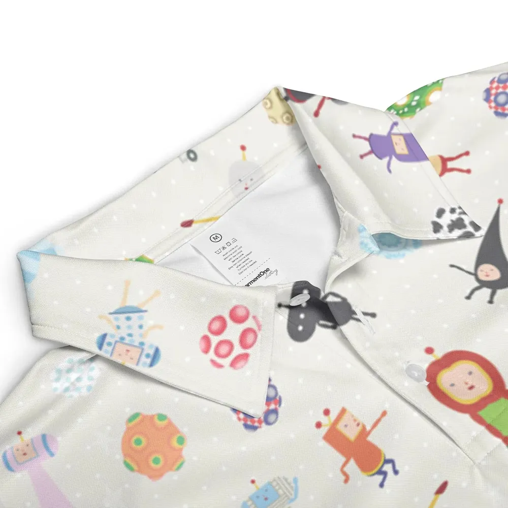 Cute Characters Katamari AOP Men/Women Polo Shirt - 3